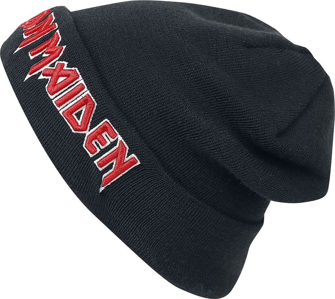 Iron Maiden Logo Beanie čepice černá - RockTime.cz