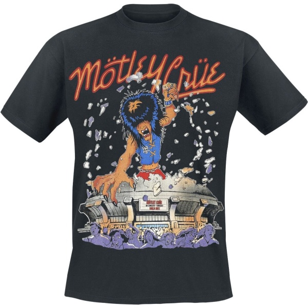 Mötley Crüe Allister King Kong Distressed Tričko černá - RockTime.cz