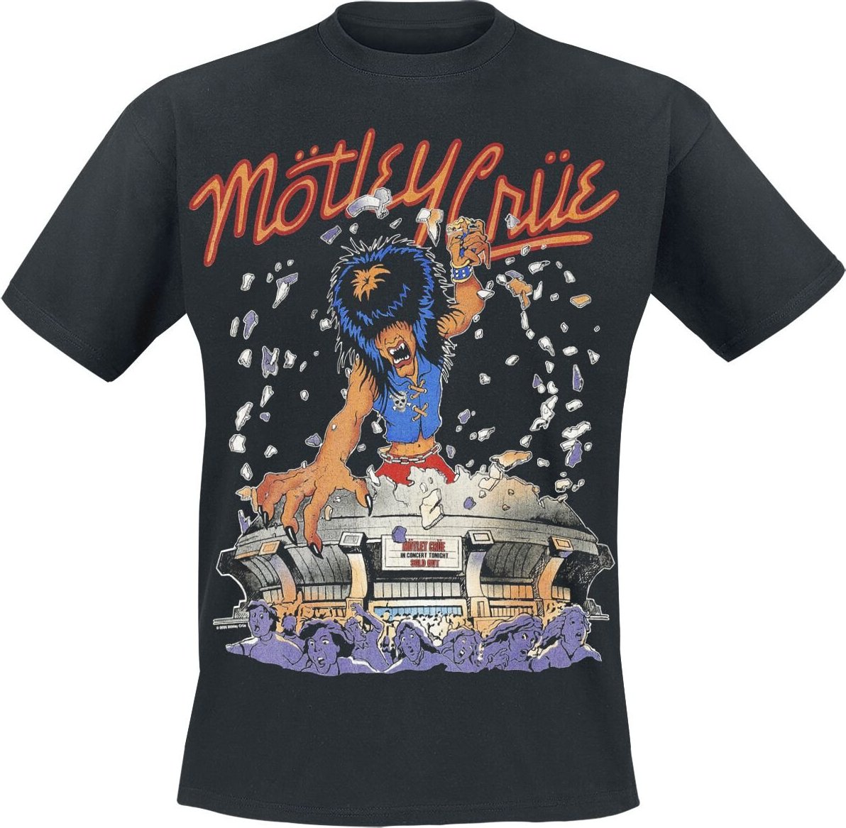 Mötley Crüe Allister King Kong Distressed Tričko černá - RockTime.cz