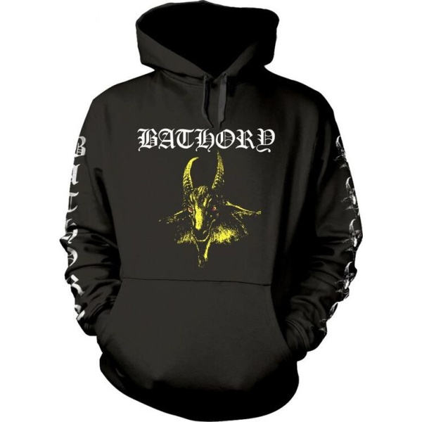 Bathory Goat Yellow Mikina s kapucí černá - RockTime.cz