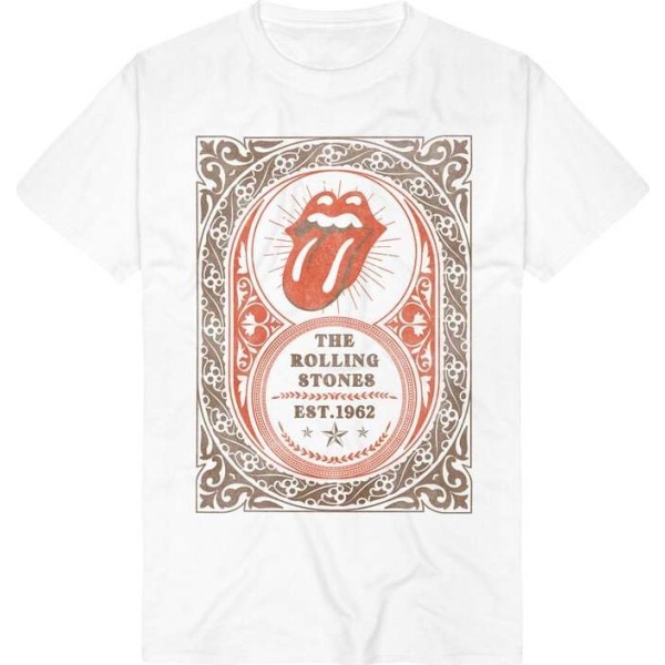 The Rolling Stones Ornament Frame Tričko bílá - RockTime.cz