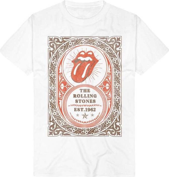 The Rolling Stones Ornament Frame Tričko bílá - RockTime.cz