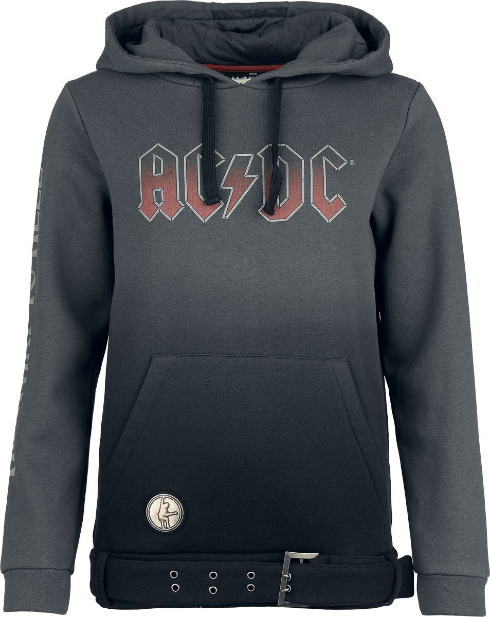 AC/DC EMP Signature Collection Mikina s kapucí šedá/cerná - RockTime.cz