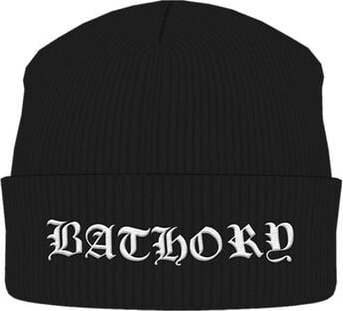 Bathory White Logo Beanie čepice černá - RockTime.cz