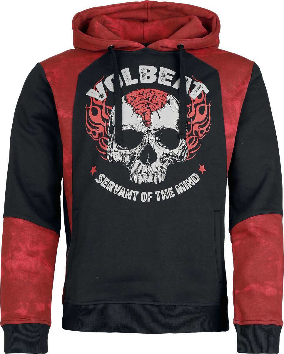 Volbeat EMP Signature Collection Mikina s kapucí černá / tmavě červená - RockTime.cz