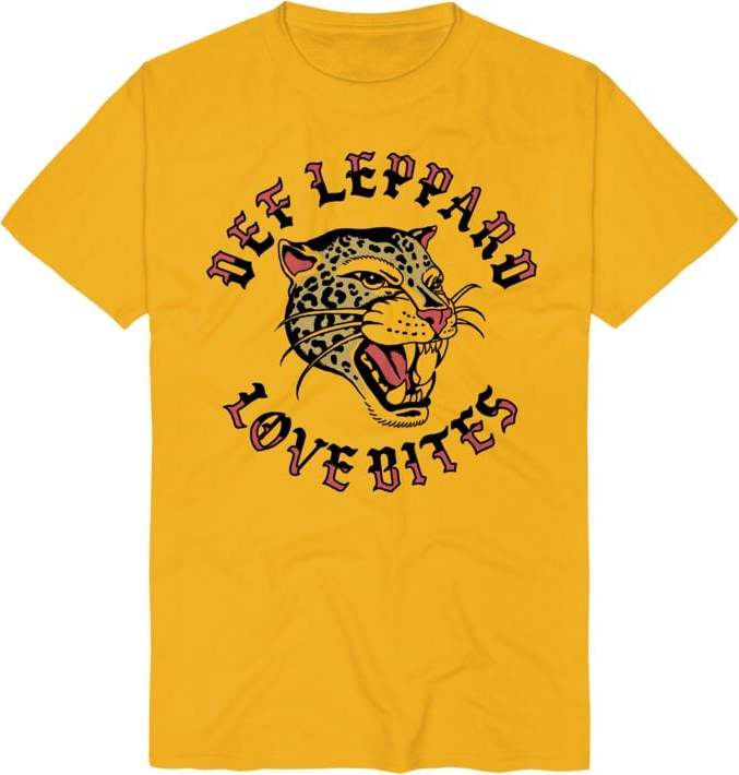 Def Leppard Love Bites Tričko zlatá - RockTime.cz