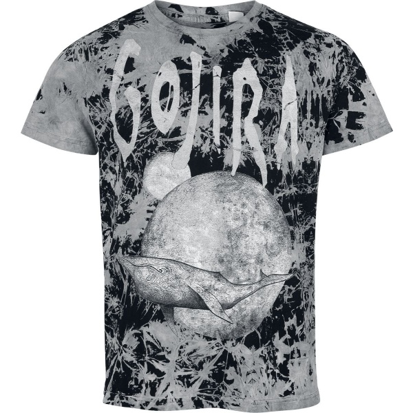 Gojira Whale Sun Moon Tričko cerná/šedá - RockTime.cz