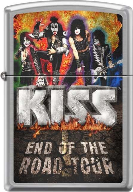 Kiss Zippo - Brushed Chrome Zippo zapalovač standard - RockTime.cz