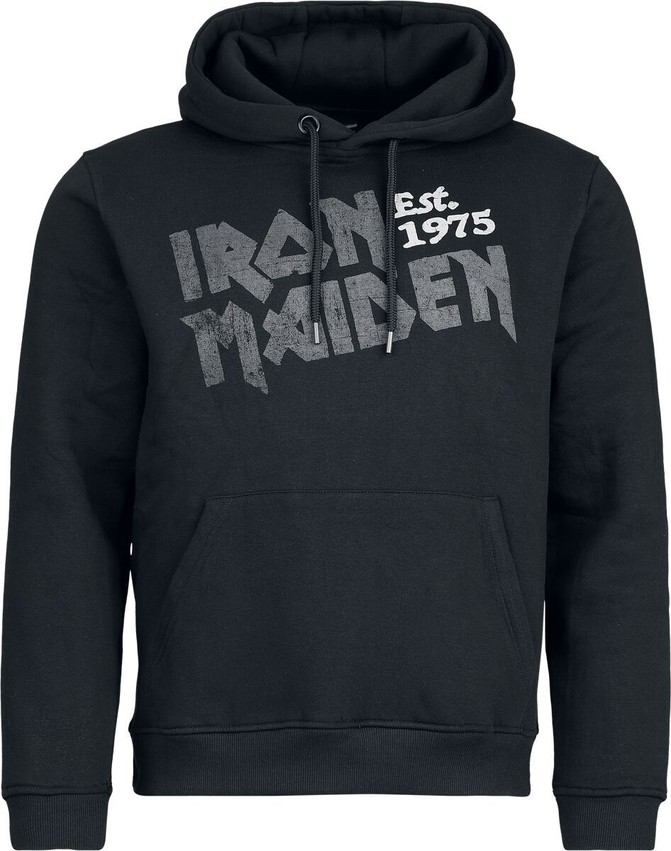 Iron Maiden Stamp Logo Mikina s kapucí černá - RockTime.cz