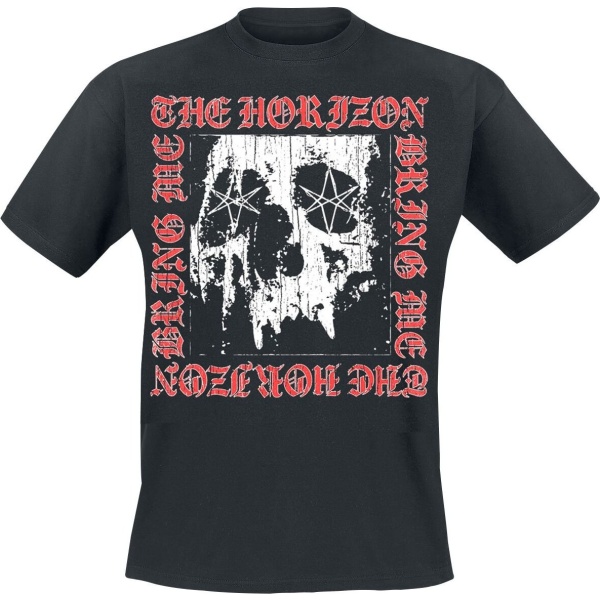 Bring Me The Horizon Metal Logo Skull Tričko černá - RockTime.cz