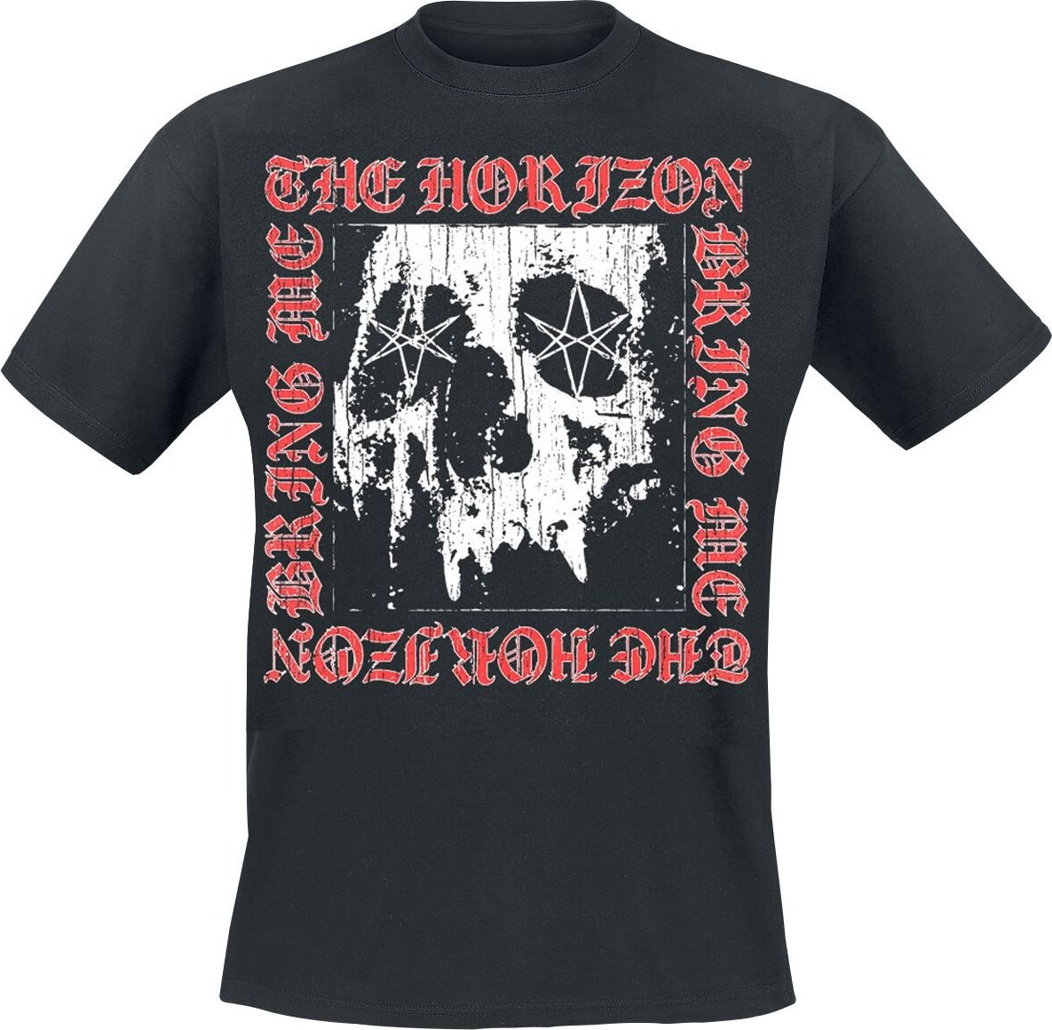 Bring Me The Horizon Metal Logo Skull Tričko černá - RockTime.cz