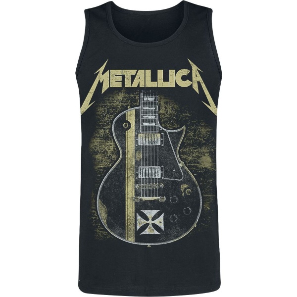 Metallica Hetfield Iron Cross Guitar Tank top černá - RockTime.cz