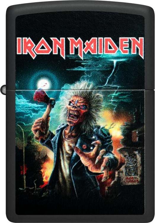 Iron Maiden Zippo - 50 Years Black Matte Zippo zapalovač standard - RockTime.cz
