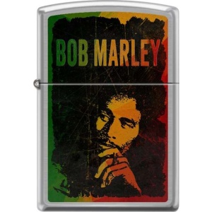 Bob Marley Zippo - Brushed Chrome Zippo zapalovač standard - RockTime.cz