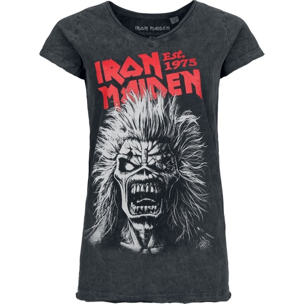 Iron Maiden Portrait Scram Dámské tričko šedá - RockTime.cz