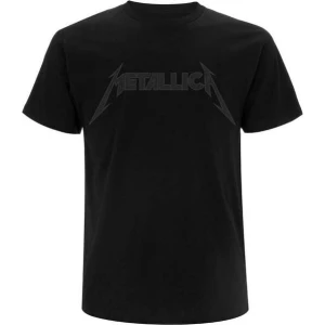 Metallica Black On Black Classic Logo Tričko černá - RockTime.cz