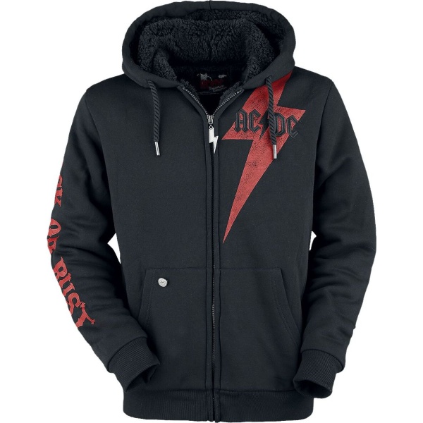 AC/DC EMP Signature Collection Mikina s kapucí na zip černá - RockTime.cz