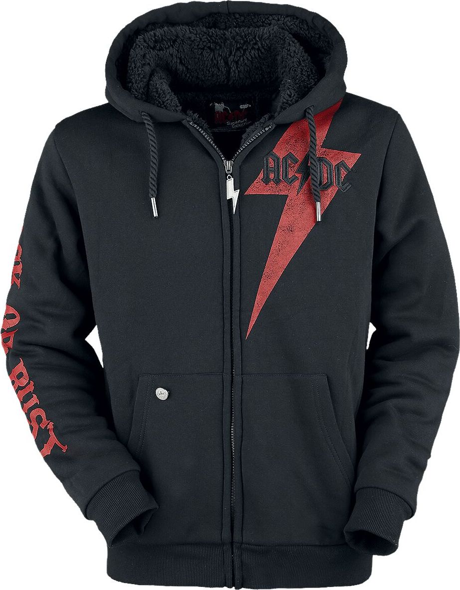 AC/DC EMP Signature Collection Mikina s kapucí na zip černá - RockTime.cz