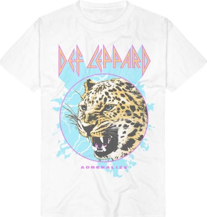 Def Leppard Adrenalize Leopard Tričko bílá - RockTime.cz