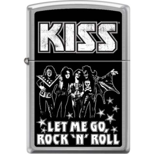 Kiss Zippo - Brushed Chrome Zippo zapalovač standard - RockTime.cz