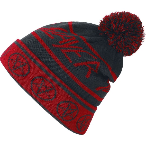 Slayer Beanie Beanie čepice cerná/cervená - RockTime.cz