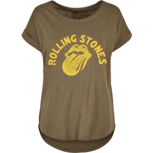 The Rolling Stones Yellow Tongue Dámské tričko zelená - RockTime.cz