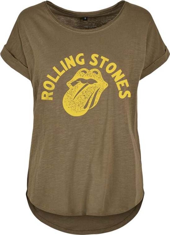 The Rolling Stones Yellow Tongue Dámské tričko zelená - RockTime.cz