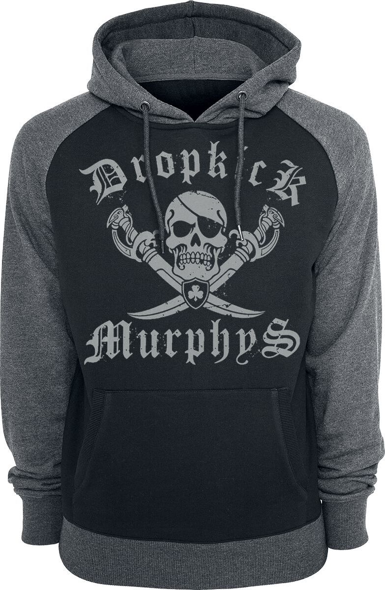 Dropkick Murphys Shipping Up To Boston Mikina s kapucí cerná/šedá - RockTime.cz