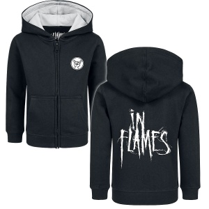 In Flames Metal-Kids - Logo detská mikina s kapucí na zip černá - RockTime.cz