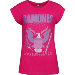 Ramones Eagle Crystals Dámské tričko růžová - RockTime.cz