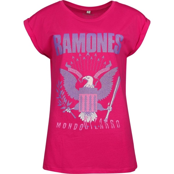 Ramones Eagle Crystals Dámské tričko růžová - RockTime.cz