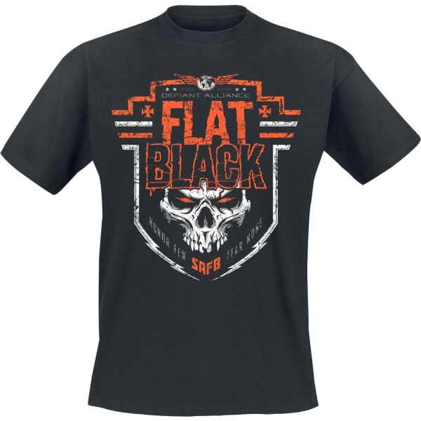 Flat Black Defiant Alliance Tričko černá - RockTime.cz