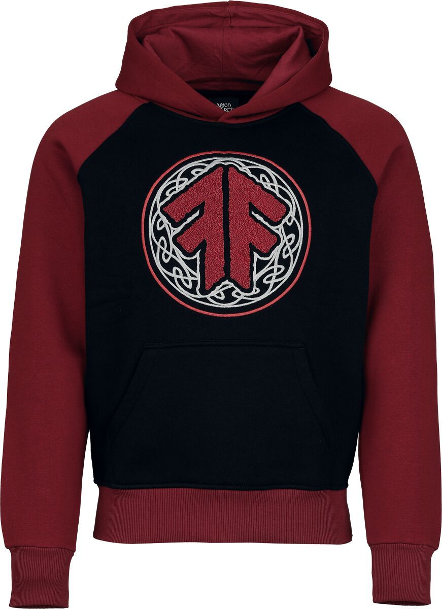 Amon Amarth Logo Mikina s kapucí cerná/vínová - RockTime.cz