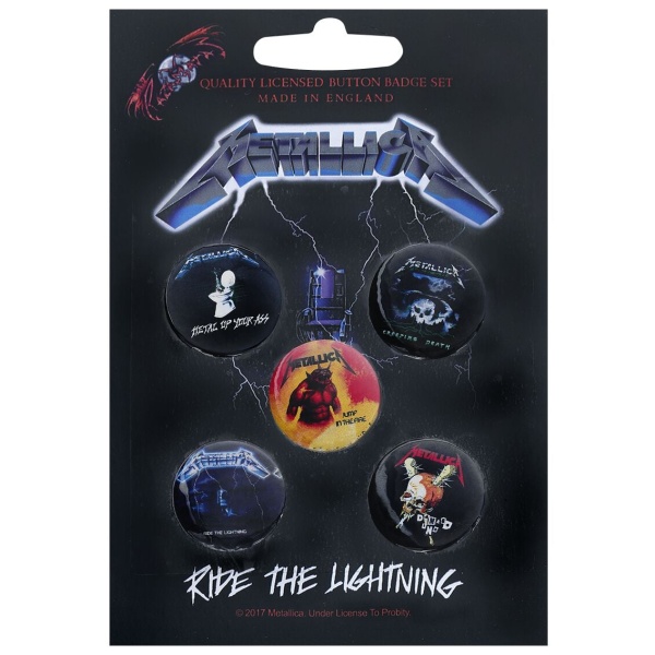 Metallica Ride The Lightning Odznak vícebarevný - RockTime.cz