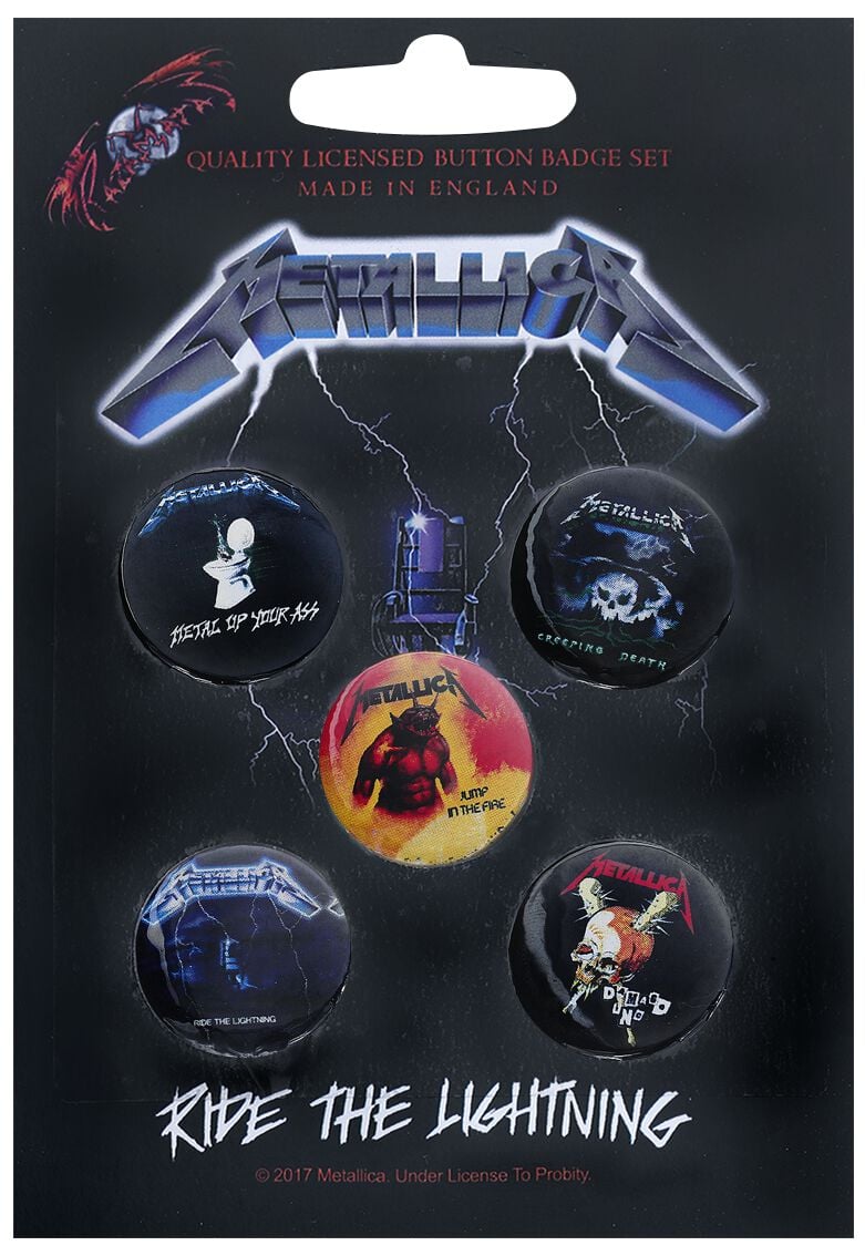 Metallica Ride The Lightning Odznak vícebarevný - RockTime.cz