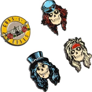 Guns N' Roses Set 4 PinsGuns N' Roses Sada odznaků standard - RockTime.cz
