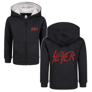 Slayer Metal-Kids - Logo detská mikina s kapucí na zip černá - RockTime.cz