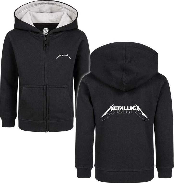 Metallica Metal-Kids - Logo detská mikina s kapucí na zip černá - RockTime.cz