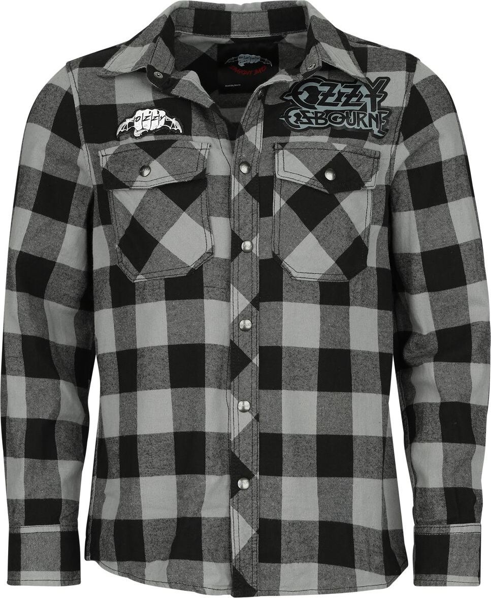 Ozzy Osbourne Check Shirt Košile cerná/šedá - RockTime.cz