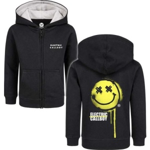 Electric Callboy Metal-Kids - Spray Smiley detská mikina s kapucí na zip černá - RockTime.cz