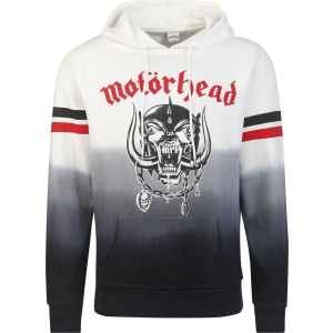 Motörhead England Dip Dye Mikina s kapucí bílá/cerná - RockTime.cz