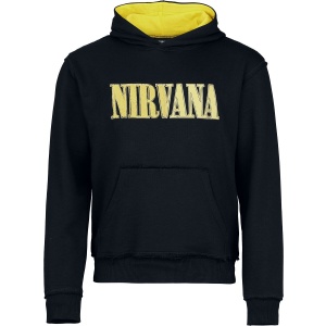 Nirvana Logo Mikina s kapucí cerná/žlutá - RockTime.cz