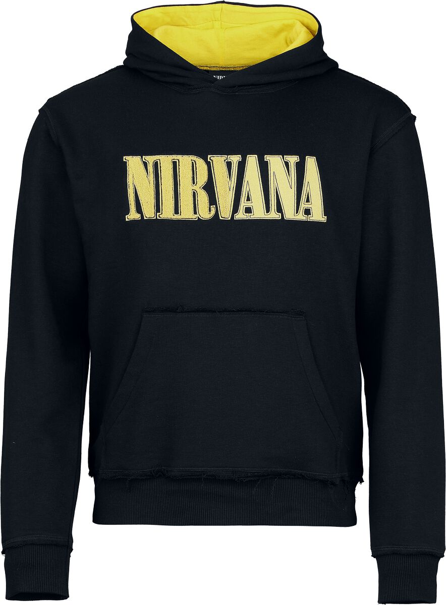 Nirvana Logo Mikina s kapucí cerná/žlutá - RockTime.cz