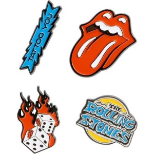 The Rolling Stones Set 4 Pins The Rolling Stones Sada odznaků standard - RockTime.cz