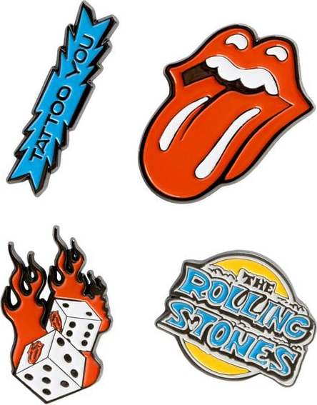 The Rolling Stones Set 4 Pins The Rolling Stones Sada odznaků standard - RockTime.cz