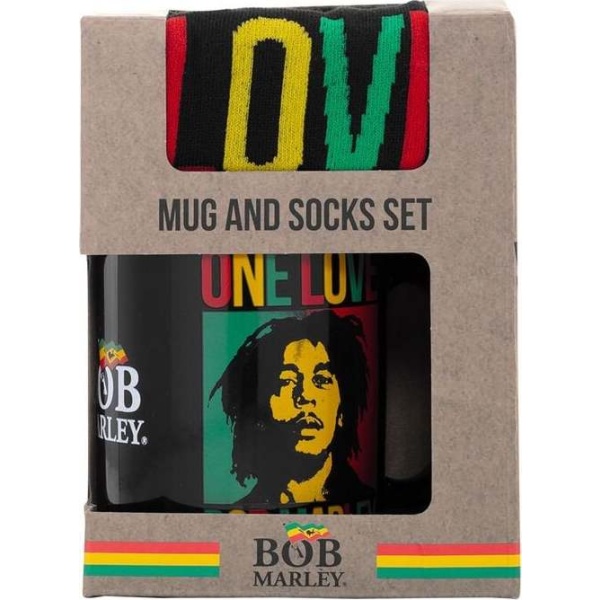 Bob Marley One Love - Tassen-Socken-Set Hrnek standard - RockTime.cz