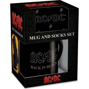 AC/DC Back In Black - Tassen-Socken-Set Hrnek standard - RockTime.cz