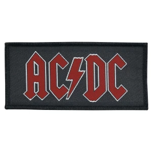 AC/DC Red Logo nášivka cerná/cervená - RockTime.cz