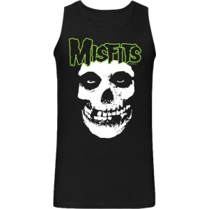 Misfits Green Skull Tank top černá - RockTime.cz