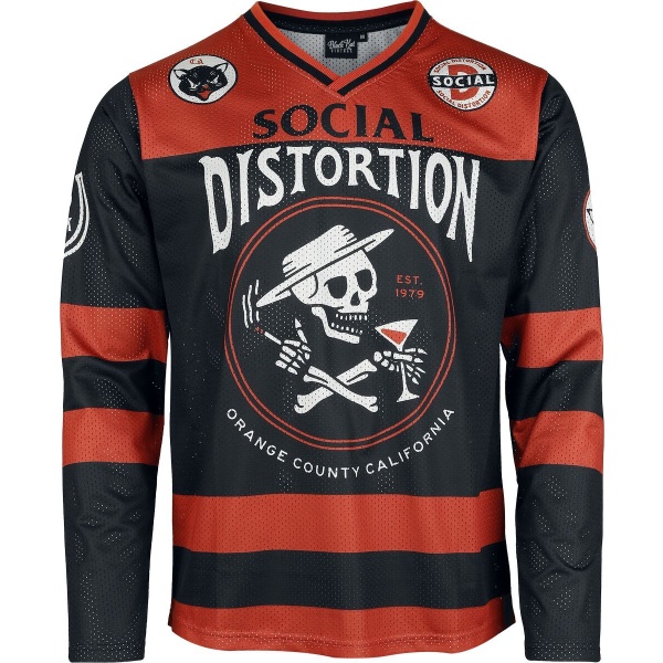 Social Distortion Hockey Jersey Tričko s dlouhým rukávem vícebarevný - RockTime.cz